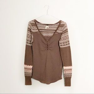 Free People Cabin Fever Thermal Long Sleeve
